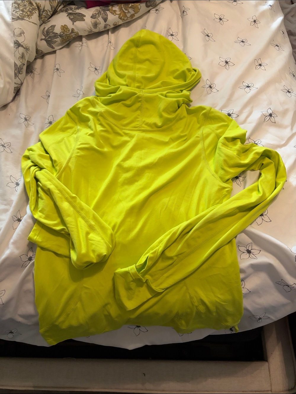 Free people Neon Yellow Hooded Lightweight Jacket